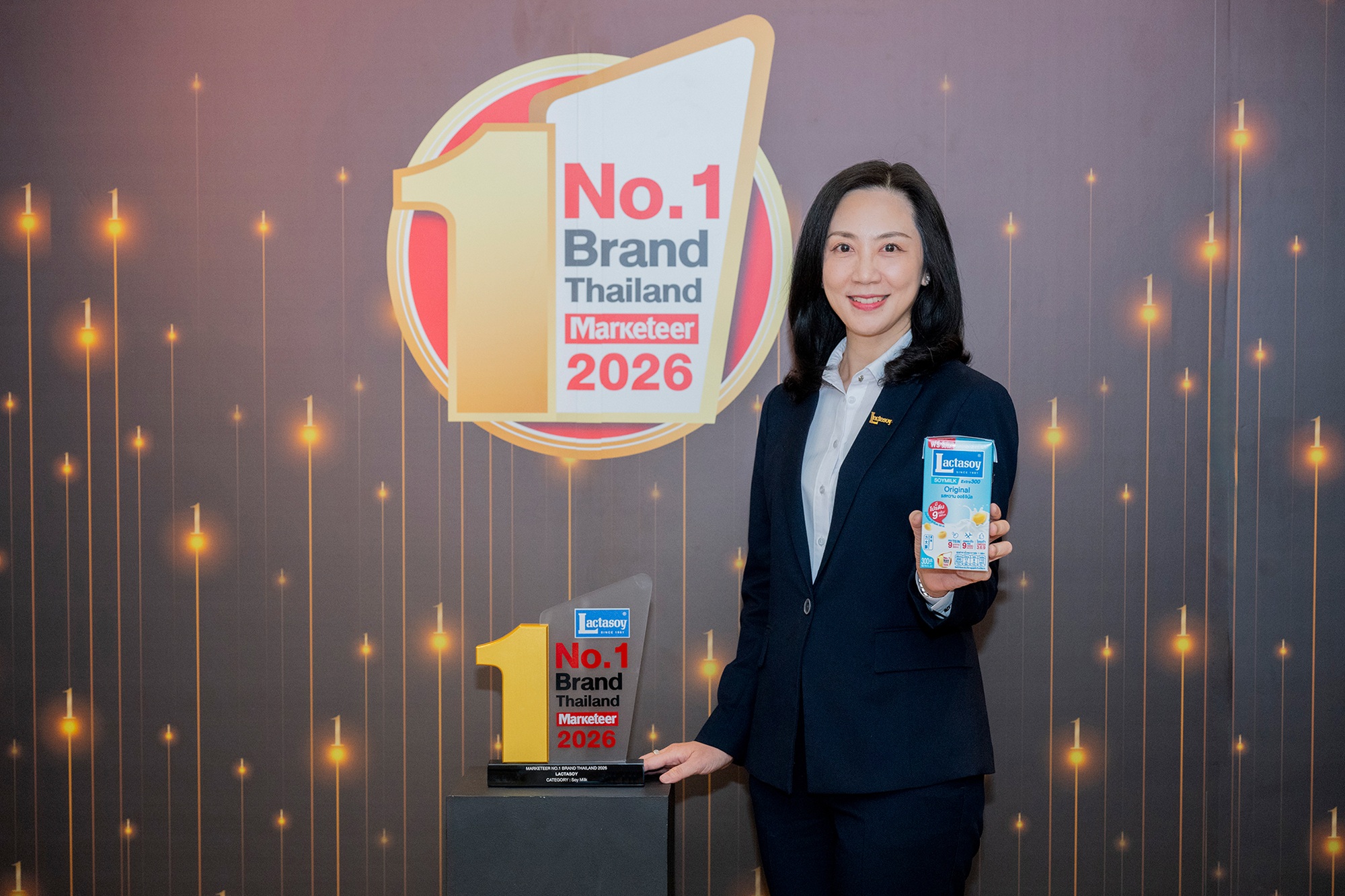 “แลคตาซอย” ตอกย้ำผู้นำตลาดนมถั่วเหลือง คว้ารางวัล No. 1 Brand Thailand 2026 ต่อเนื่อง 11 ปี